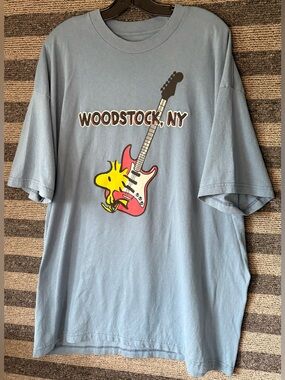 Peanuts Woodstock NY Light Blue Graphic T-Shirt Men’s 3XL EUC